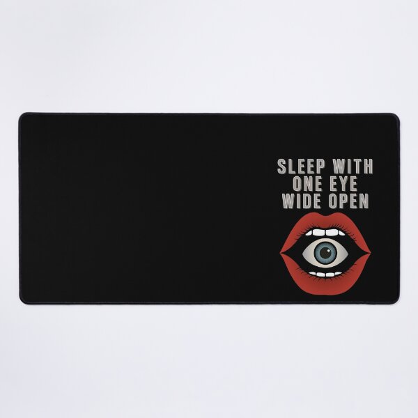 Item preview, Sleep With One Eye Wide Open | Red Lips All Seeing Eye Graphic designed and sold by DG-ShopLT.