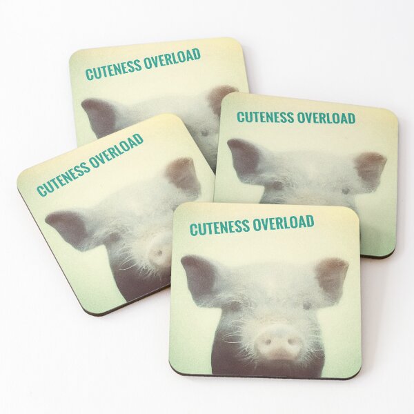 Item preview, CUTENESS OVERLOAD Pig Portrait - Funny Animal Retro Art  designed and sold by SergioMiklos.