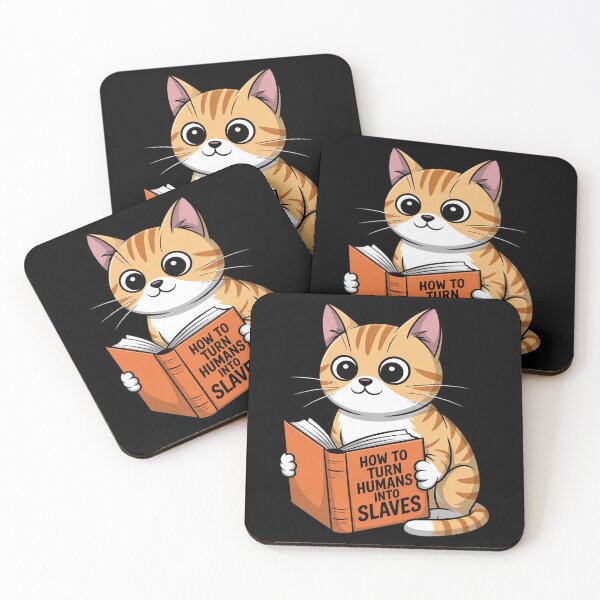 Item preview, Funny Cat Reading Book Slaves designed and sold by BlackStars3Neon.