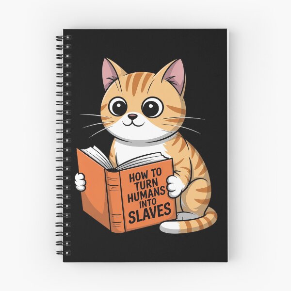 Item preview, Funny Cat Reading Book Slaves designed and sold by BlackStars3Neon.