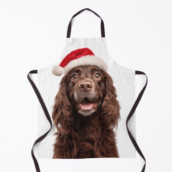 Item preview, Cute Sussex Spaniel Christmas Art — Sussex Spaniel Wearing Santa Hat designed and sold by LazyOwlStore.