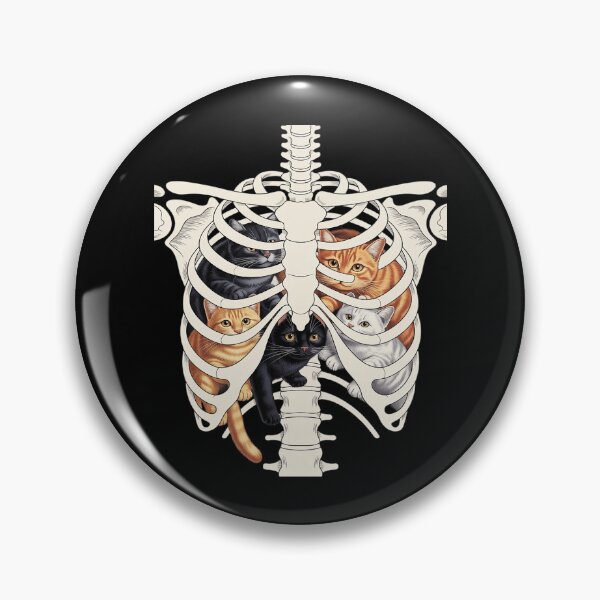 Item preview, Funny Cat Spine Skeleton Rib Cage designed and sold by BlackStars3Neon.