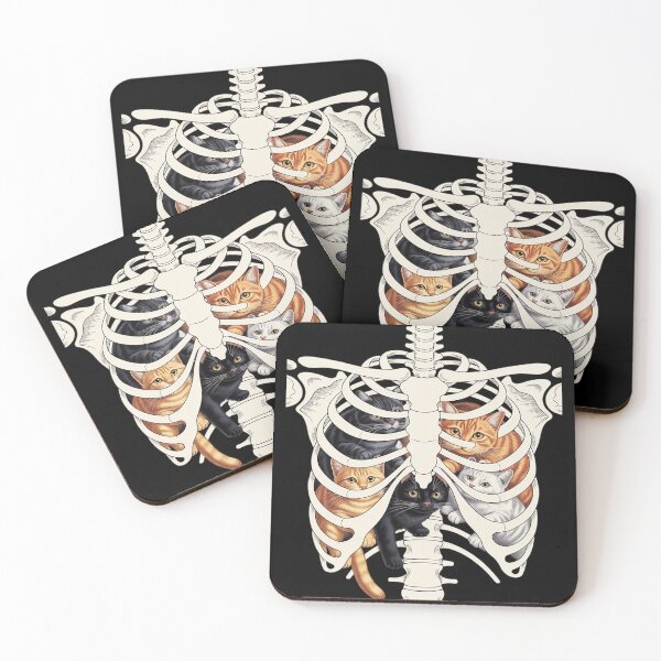 Item preview, Funny Cat Spine Skeleton Rib Cage designed and sold by BlackStars3Neon.