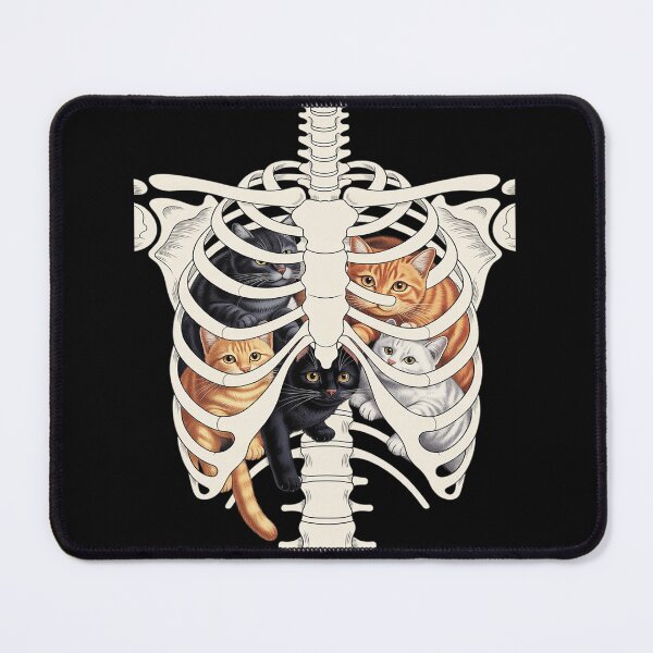 Item preview, Funny Cat Spine Skeleton Rib Cage designed and sold by BlackStars3Neon.