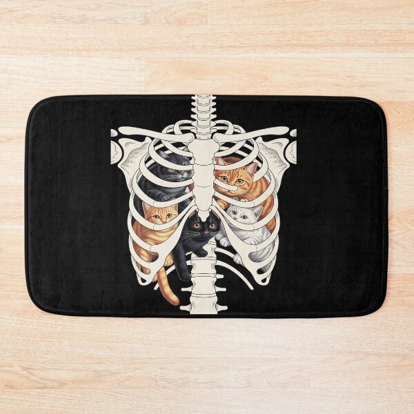 Item preview, Funny Cat Spine Skeleton Rib Cage designed and sold by BlackStars3Neon.