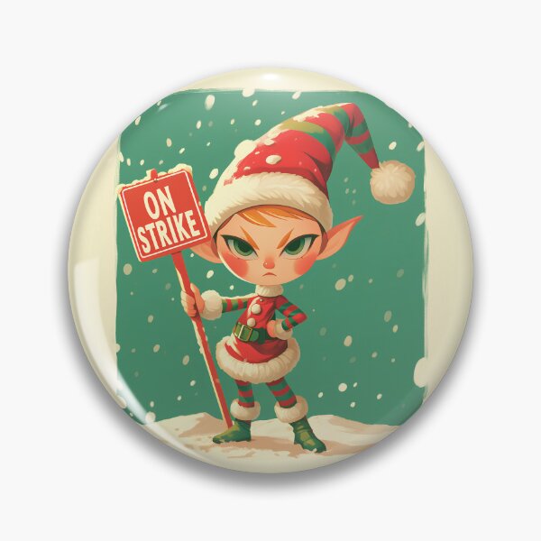 Item preview, Elf On Strike – Funny Christmas Cartoon Design | Cute Pop Art Holiday Tee designed and sold by Windy-market.