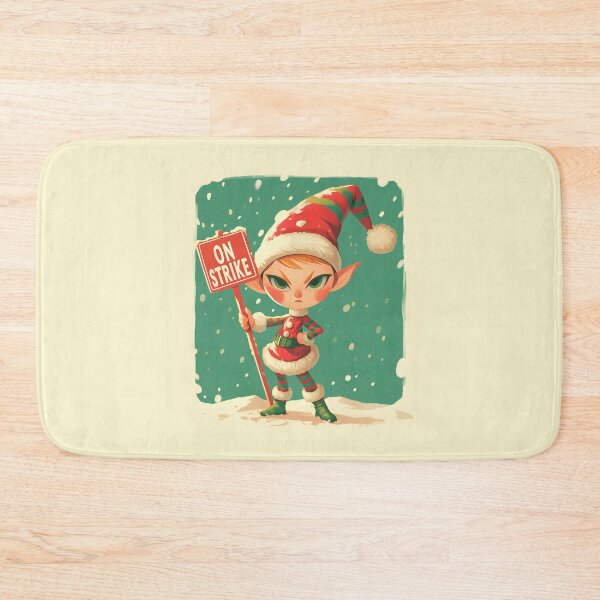 Item preview, Elf On Strike – Funny Christmas Cartoon Design | Cute Pop Art Holiday Tee designed and sold by Windy-market.