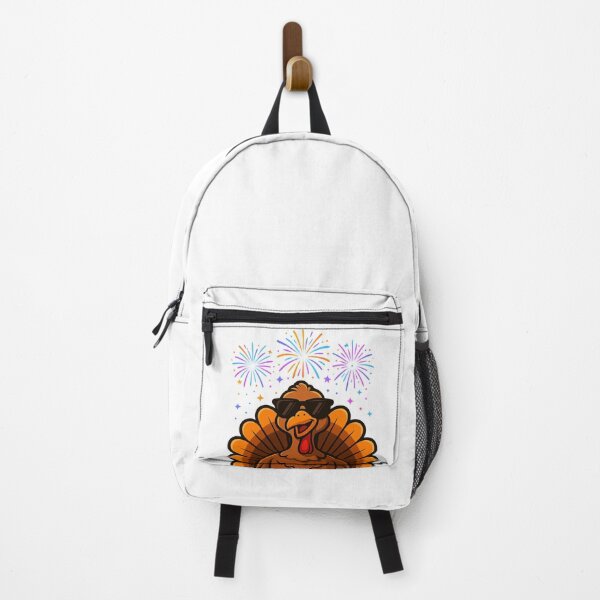 Item preview, Cool Turkey with Sunglasses and Fireworks – Funny Thanksgiving Design designed and sold by MichalLahcim.