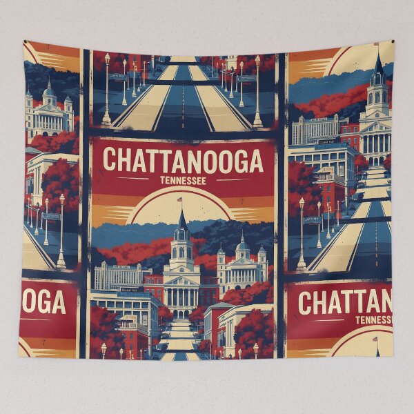 Item preview, Chattanooga Tennessee 1950s USA Vintage Travel Tourism designed and sold by TravelersGems.
