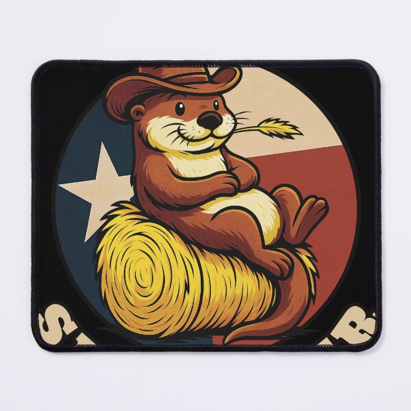 Item preview, Texas Sea Otter Cowboy Cartoon Design designed and sold by Urszula Żydek.