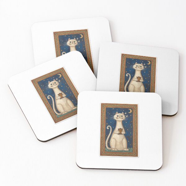 Item preview, Cream Cat Playing Organ Medieval Art designed and sold by PictorialWhimsy.