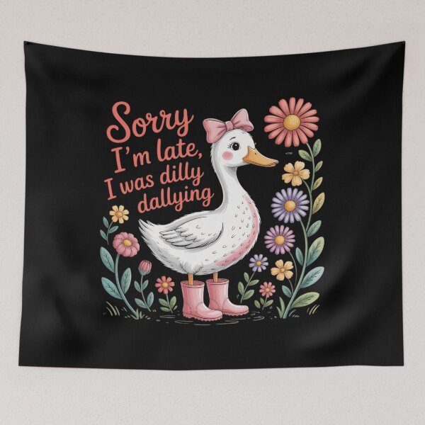 Item preview, Dallying Dilly Sorry Retro Classic Was Funny Saying I Vintage I'm Late designed and sold by PEDDAKAPRADEEP.