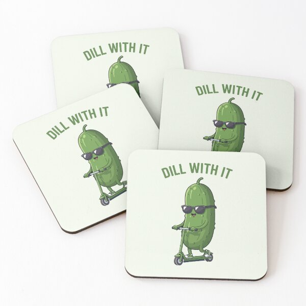 Item preview, Dill With It – Funny Pickle Pun with Sunglasses designed and sold by EmeraldeaArt.