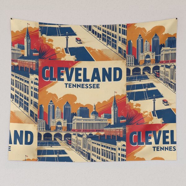 Item preview, Cleveland Tennessee 1950s USA Vintage Travel Tourism designed and sold by TravelersGems.