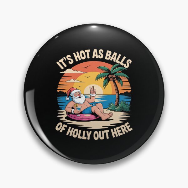 Item preview, Funny Christmas In July Hot As Balls Santa Summer Party designed and sold by BlackStars3Neon.