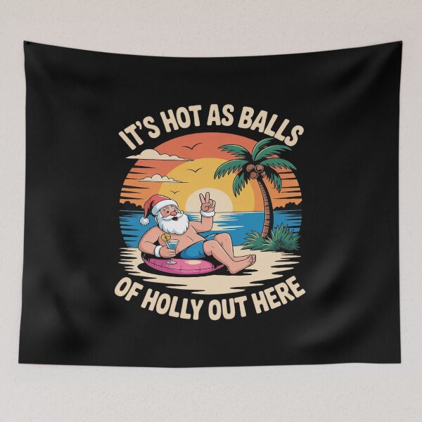 Item preview, Funny Christmas In July Hot As Balls Santa Summer Party designed and sold by BlackStars3Neon.