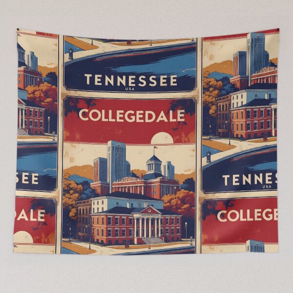 Item preview, Collegedale Tennessee 1950s USA Vintage Travel Tourism designed and sold by TravelersGems.