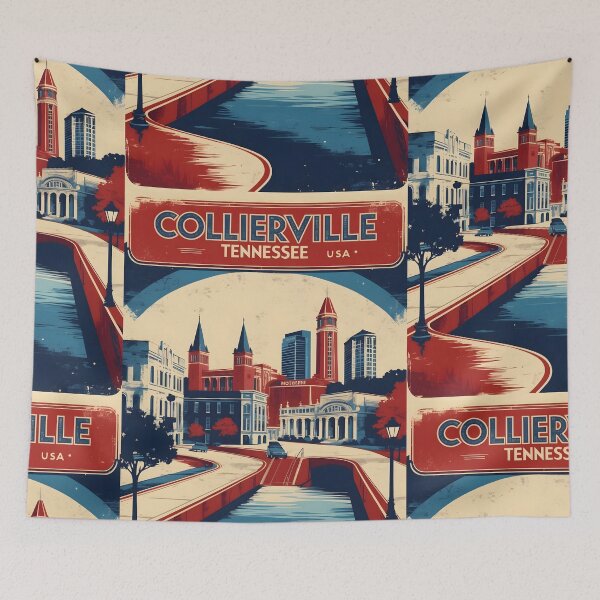Item preview, Collierville Tennessee 1950s USA Vintage Travel Tourism designed and sold by TravelersGems.