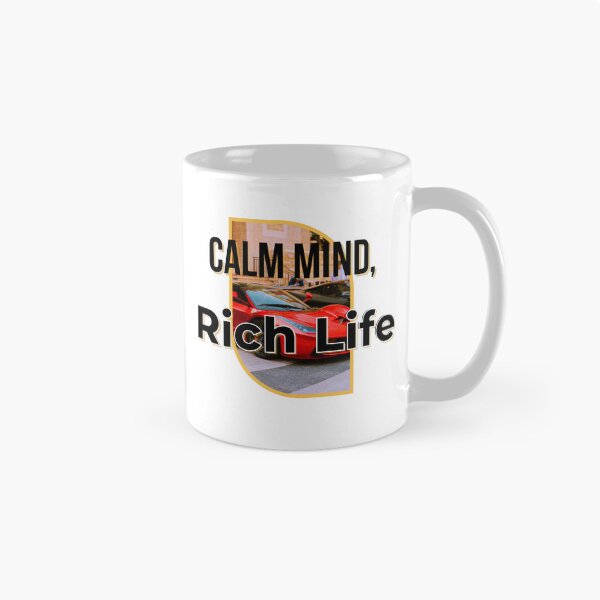 Item preview, Calm Mind, Rich Life – Motivational Luxury Quote Design designed and sold by Crown-Altessa.
