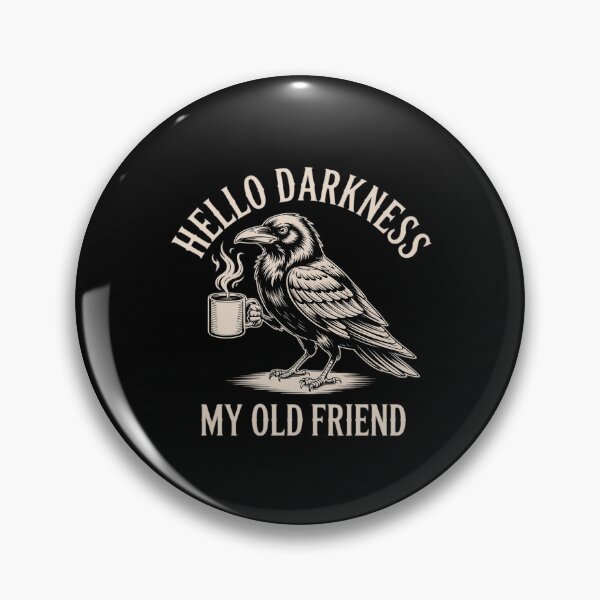 Item preview, Funny Coffee Hello Darkness My Old Friend Caffeine Raven designed and sold by BlackStars3Neon.