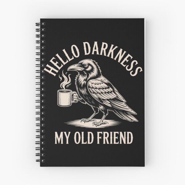 Item preview, Funny Coffee Hello Darkness My Old Friend Caffeine Raven designed and sold by BlackStars3Neon.