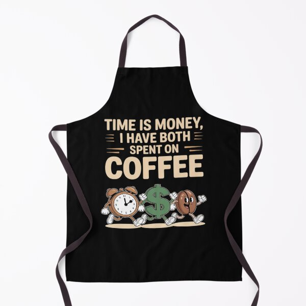 Item preview, Funny Coffee Humor Time Is Money Office designed and sold by BlackStars3Neon.