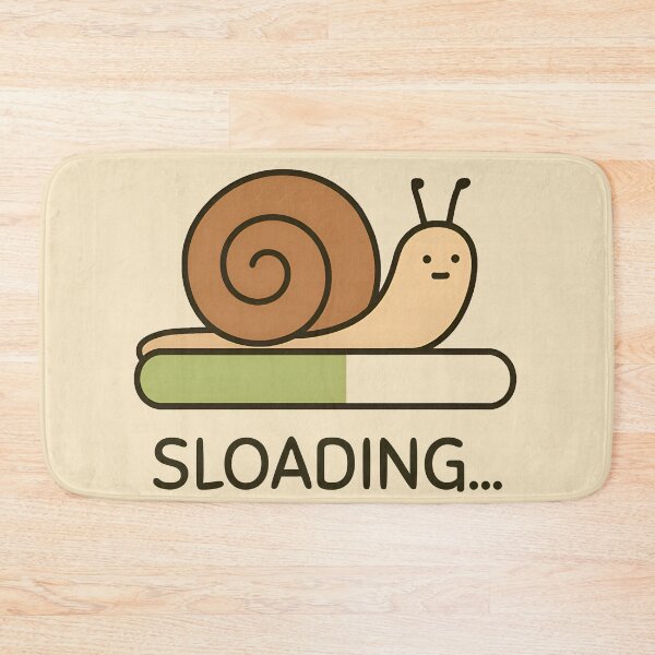Item preview, Sloading – Funny Snail Loading Bar Pun designed and sold by Imaginationbeyond.