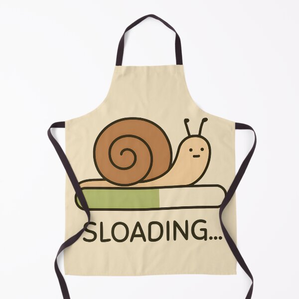 Item preview, Sloading – Funny Snail Loading Bar Pun designed and sold by Imaginationbeyond.