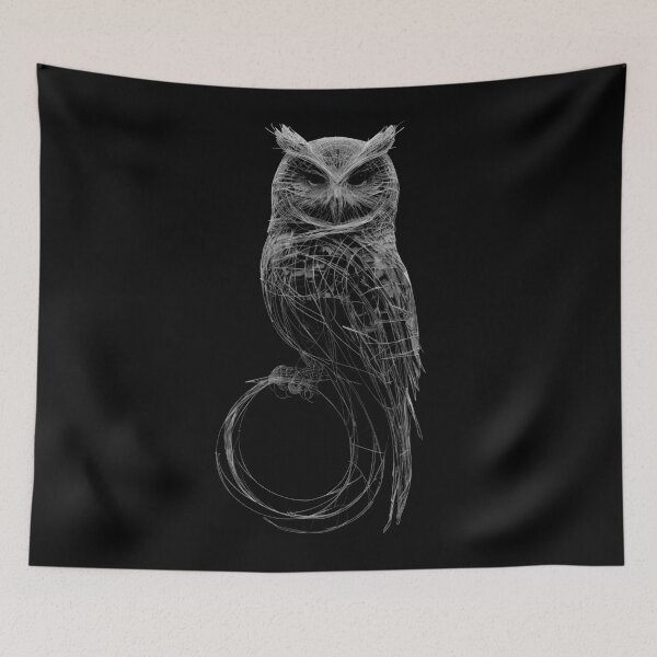 Item preview, Wireframe Owl Illustration designed and sold by caracatita75.