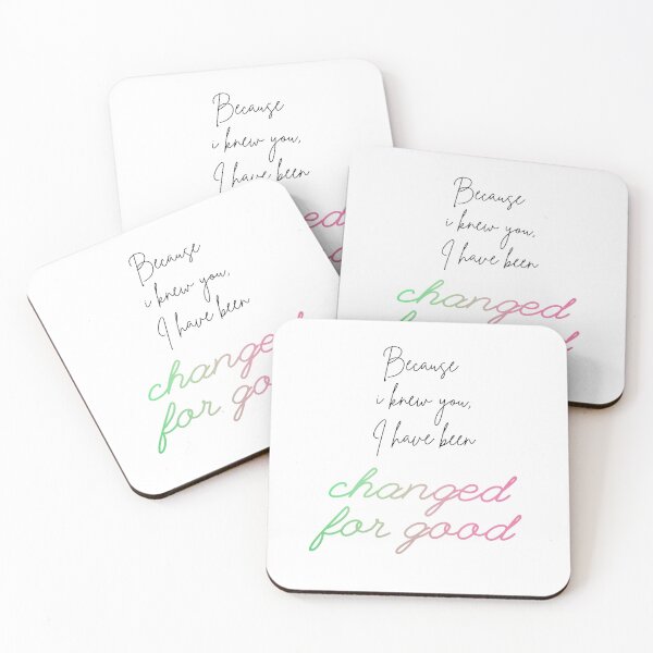 Item preview, Wicked Changed For Good lyric design. designed and sold by RennlyDesigns.