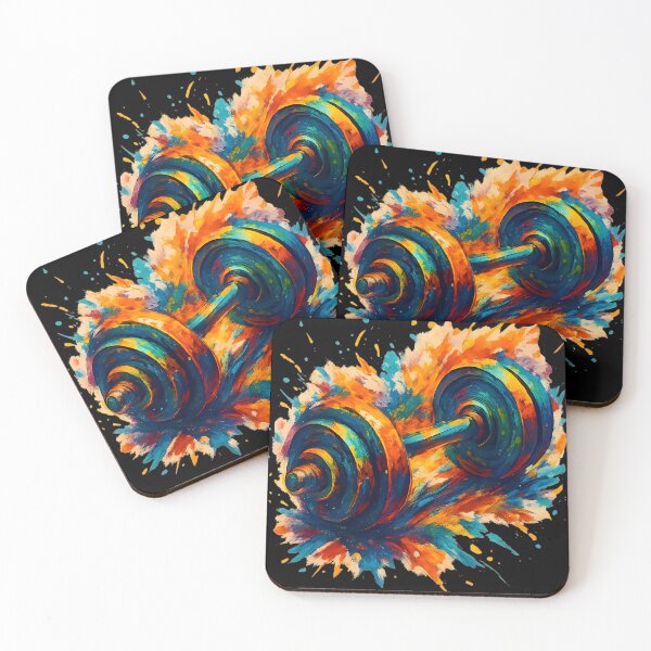 Item preview, Flaming Dumbbell Explosion designed and sold by AI-Only Creations.