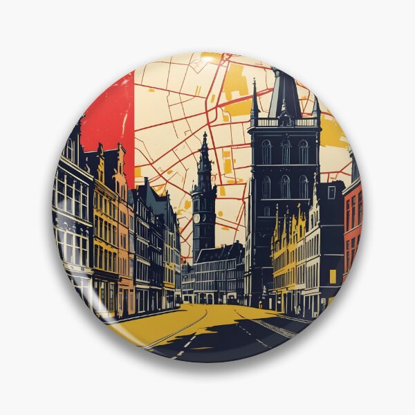 Item preview, Antwerp Belgium 1950s Vintage Travel Tourism designed and sold by TravelersGems.
