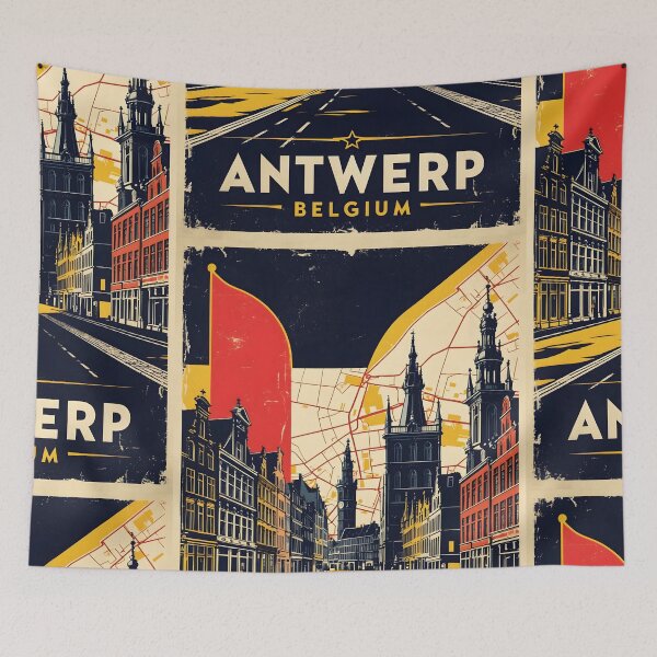 Item preview, Antwerp Belgium 1950s Vintage Travel Tourism designed and sold by TravelersGems.