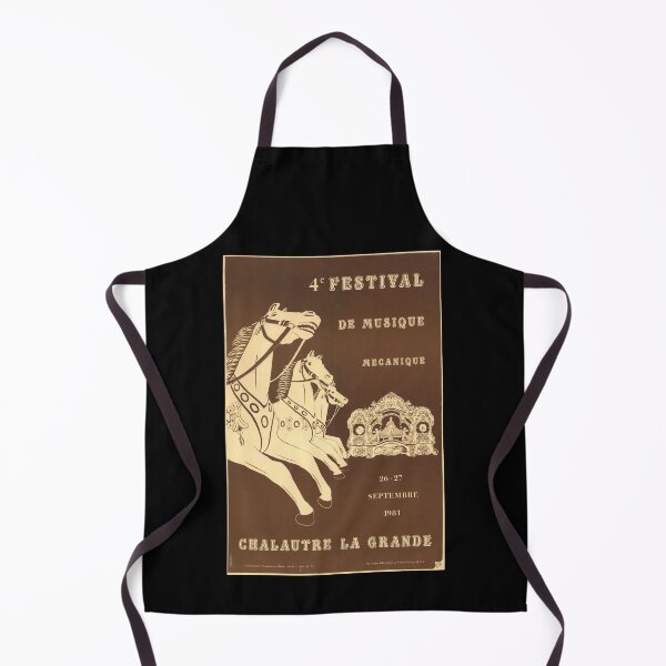Item preview, Vintage Music Festival Poster | 4e Festival de Musique Mécanique 1981 | Carousel Horses & Mechanical Music Art Print designed and sold by artofuniverse.