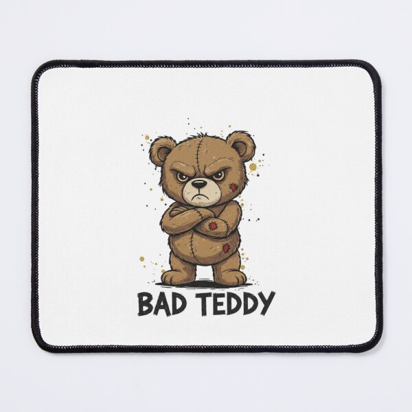 Item preview, Bad Teddy, Soft on the outside, savage on the inside, grumpy, funnyfits70, Humor, Funny, retro, vintages, funny quotes, animal humor, designed and sold by FunnyFits70.