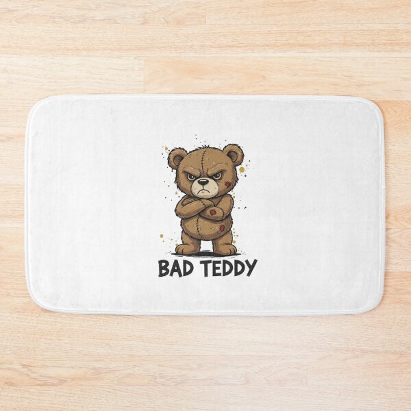 Item preview, Bad Teddy, Soft on the outside, savage on the inside, grumpy, funnyfits70, Humor, Funny, retro, vintages, funny quotes, animal humor, designed and sold by FunnyFits70.