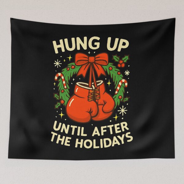 Item preview, Playful Christmas Scene Featuring Bow-Tied Gloves and Crisp Message designed and sold by SplashTastic.
