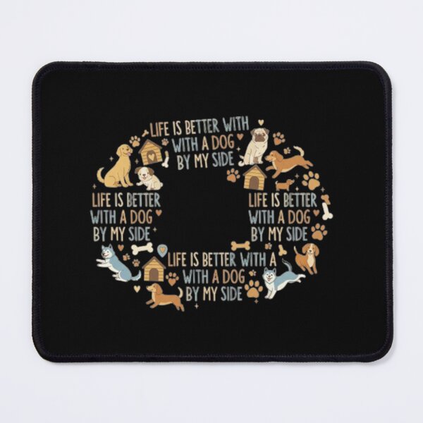 Item preview, Life Is Better With a Dog by My Side – Cute Dog Lover T-Shirt designed and sold by Gurjeetpixelart.