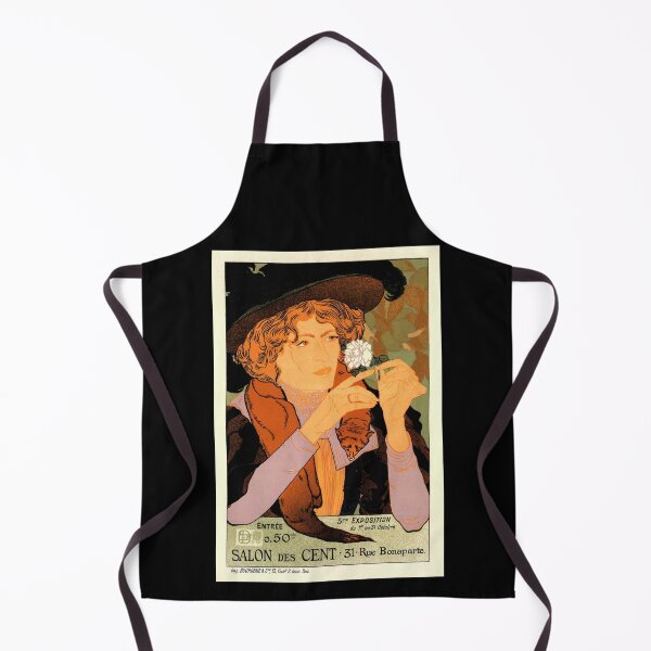 Item preview, Art Nouveau Poster | Salon des Cent | Eugène Grasset Design | Paris Exhibition | Elegant Woman & Floral Motif designed and sold by artofuniverse.