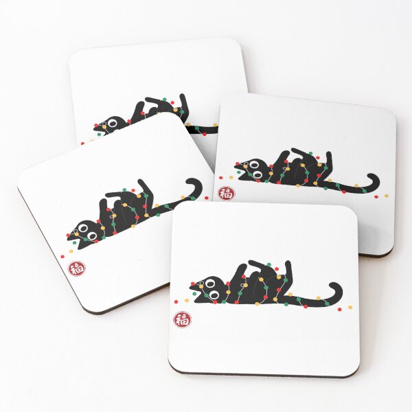 Item preview, A Tangled-Up Lucky Christmas Cat designed and sold by Naturich.