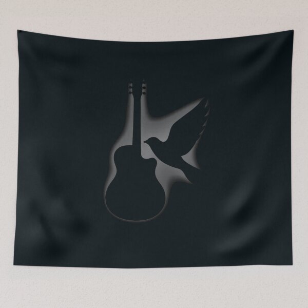 Item preview, Freedom Melody T-Shirt – Guitar & Bird Artistic Music Tee designed and sold by KDesignCrafts.
