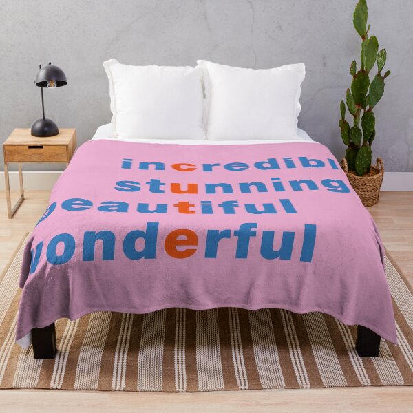 Item preview, Incredibly Cute Helvetica Text Art in Blue, Orange and Pink designed and sold by Pinkdeer Designs.