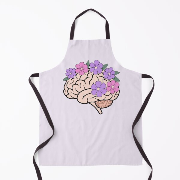 Item preview, Floral Brain Anatomy Art – Pink and Purple Pastel Design designed and sold by EmeraldeaArt.