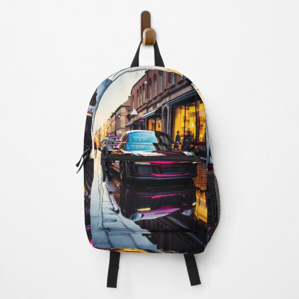 Item preview, Motorsport Inspired Supercar Posed In Evening Shopping District designed and sold by RevUpDesign.