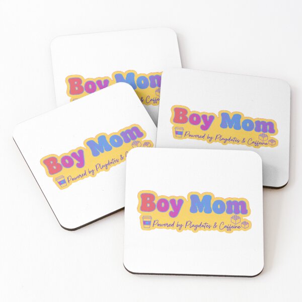 Item preview, Boy Mom Powered by Playdates & Caffeine | Groovy Retro Mom Life Design | Funny Mother of Boys Gift designed and sold by Khokha80.