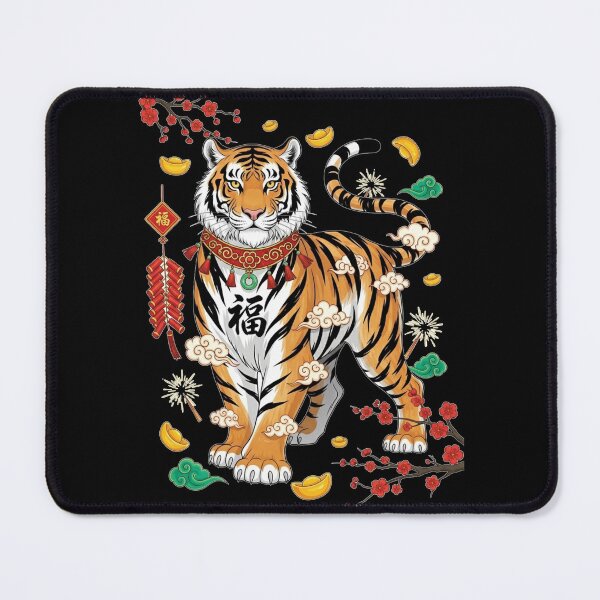 Item preview, Auspicious Tiger Blessing designed and sold by ZodiacWonders.