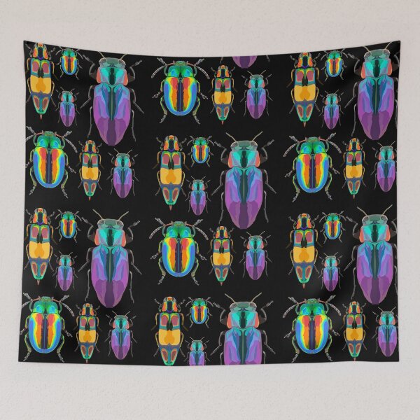 Item preview, J is for Jewel Beetle,Jewel Beetle Illustration – Colorful Insect Art for Nature and Wildlife Enthusiasts designed and sold by PrettylittlepastelUk.