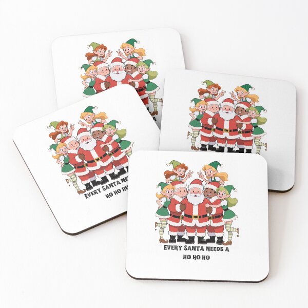 Item preview, Diverse Santa Squad with Cheerful Elves designed and sold by Golden D Designs.