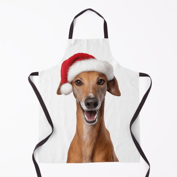 Item preview, Cute Azawakh dog Christmas Art — Azawakh dog Wearing Santa Hat designed and sold by LazyOwlStore.