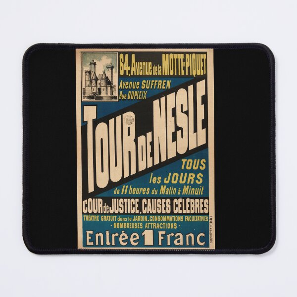 Item preview, Vintage Tour de Nesle Poster | Paris Historic Art Print | Bold Typography & Colorful Early 20th-Century Design | Castle Illustration designed and sold by artofuniverse.